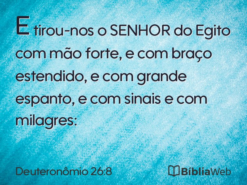 Deuteronômio 26:8 em imagem para compartilhar