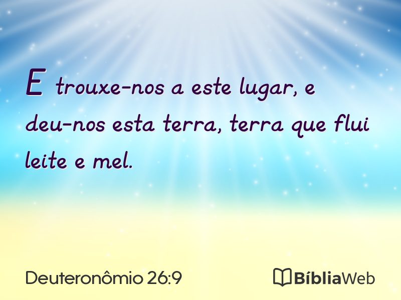 Deuteronômio 26:9 em imagem para compartilhar