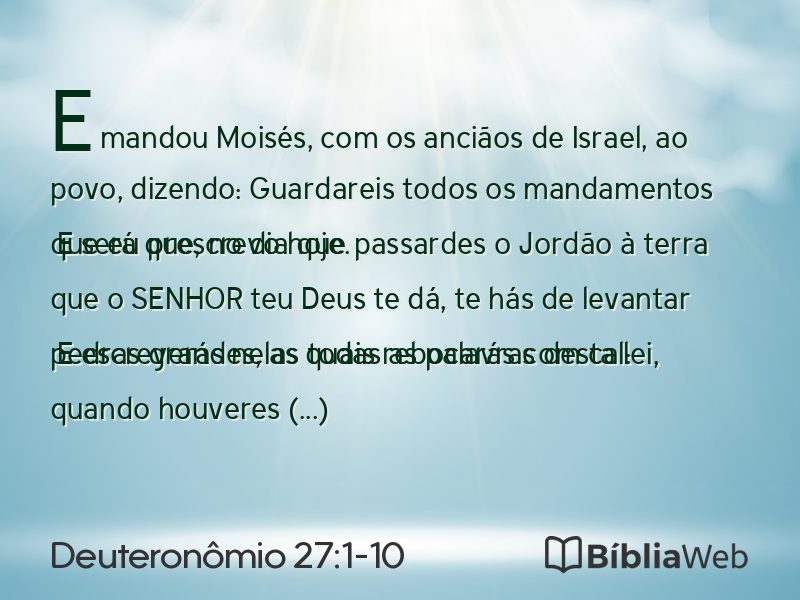 Deuteronômio 27:1-10 em imagem para compartilhar