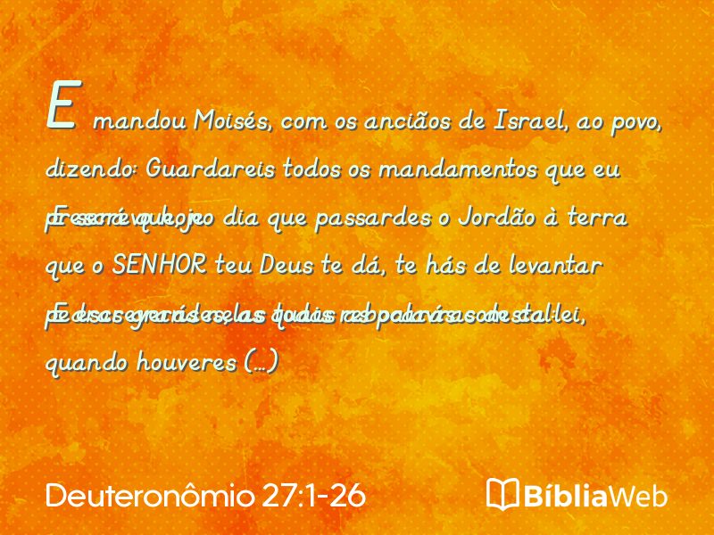 Deuteronômio 27:1-26 em imagem para compartilhar