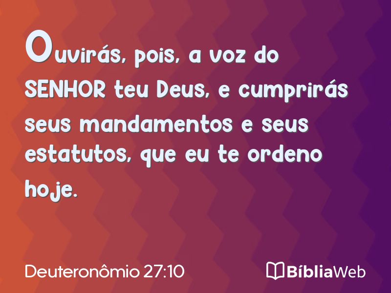 Deuteronômio 27:10 em imagem para compartilhar
