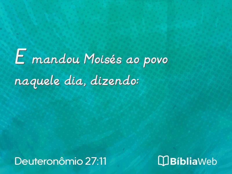 Deuteronômio 27:11 em imagem para compartilhar