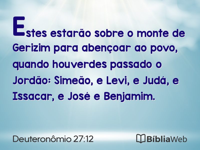 Deuteronômio 27:12 em imagem para compartilhar