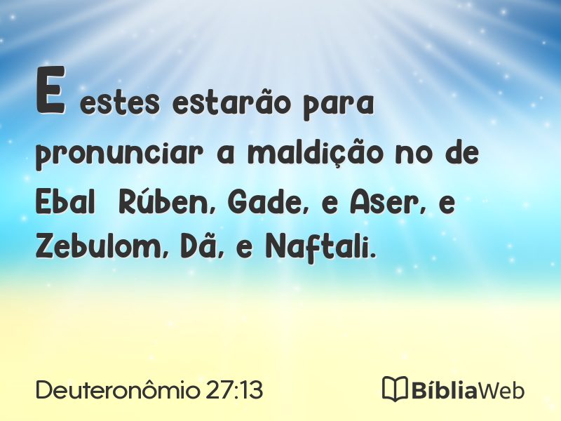 Deuteronômio 27:13 em imagem para compartilhar