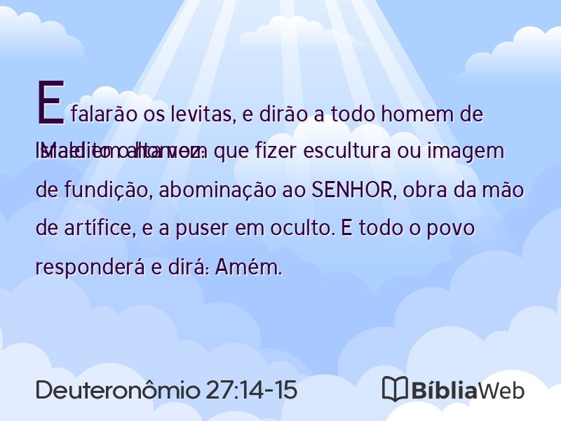 Deuteronômio 27:14-15 em imagem para compartilhar