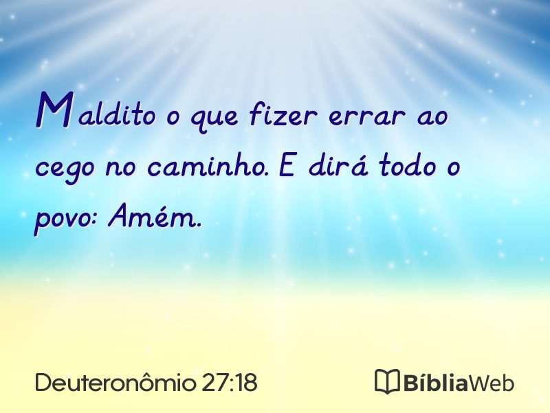 Deuteronômio 27:18 em imagem para compartilhar
