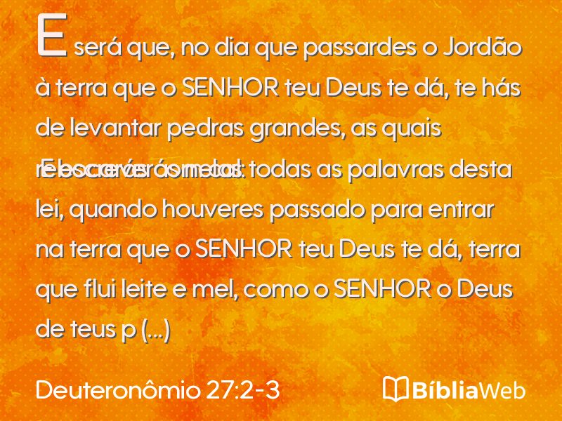 Deuteronômio 27:2-3 em imagem para compartilhar