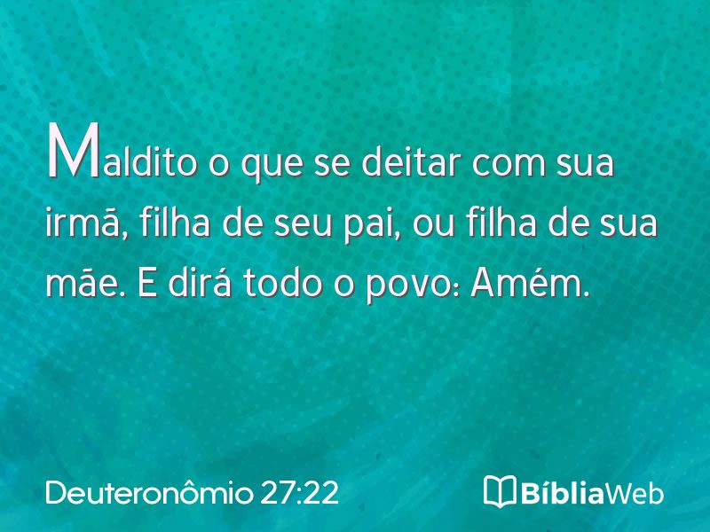 Deuteronômio 27:22 em imagem para compartilhar