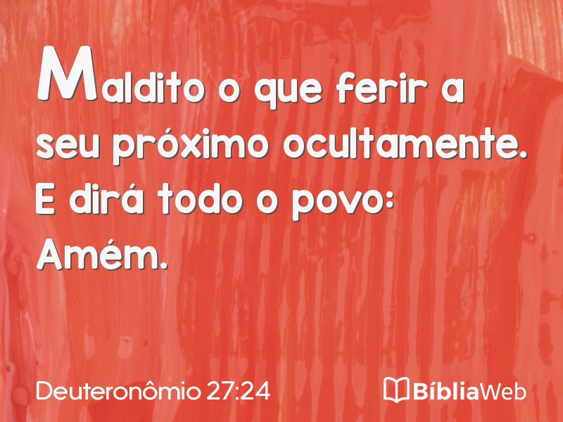 Deuteronômio 27:24 em imagem para compartilhar
