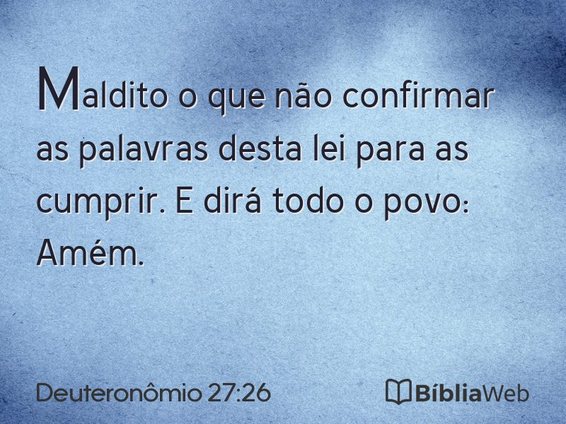 Deuteronômio 27:26 em imagem para compartilhar