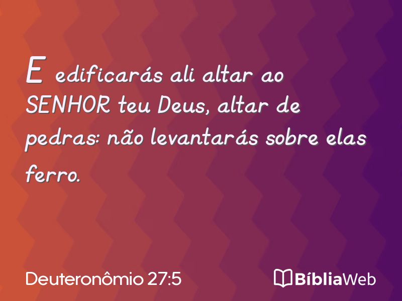 Deuteronômio 27:5 em imagem para compartilhar