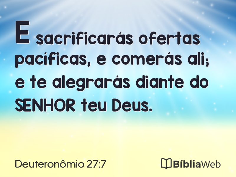 Deuteronômio 27:7 em imagem para compartilhar