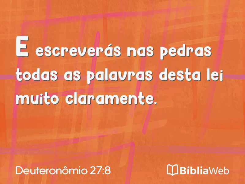 Deuteronômio 27:8 em imagem para compartilhar