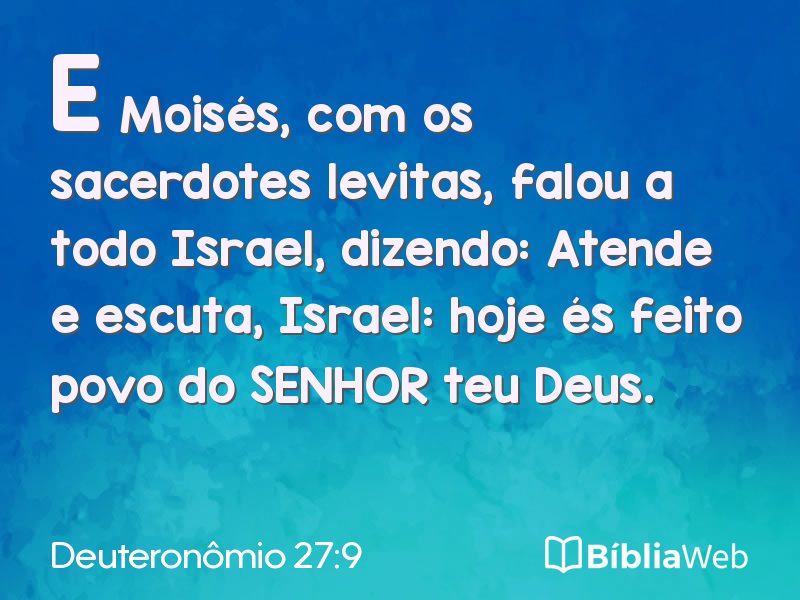 Deuteronômio 27:9 em imagem para compartilhar