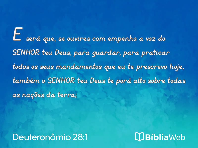 Deuteronômio 28:1 em imagem para compartilhar