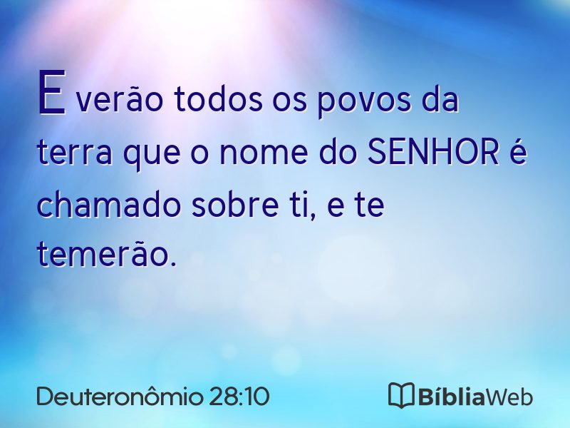 Deuteronômio 28:10 em imagem para compartilhar
