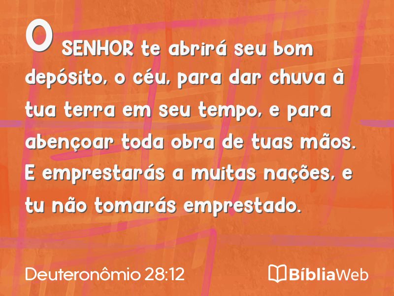 Deuteronômio 28:12 em imagem para compartilhar