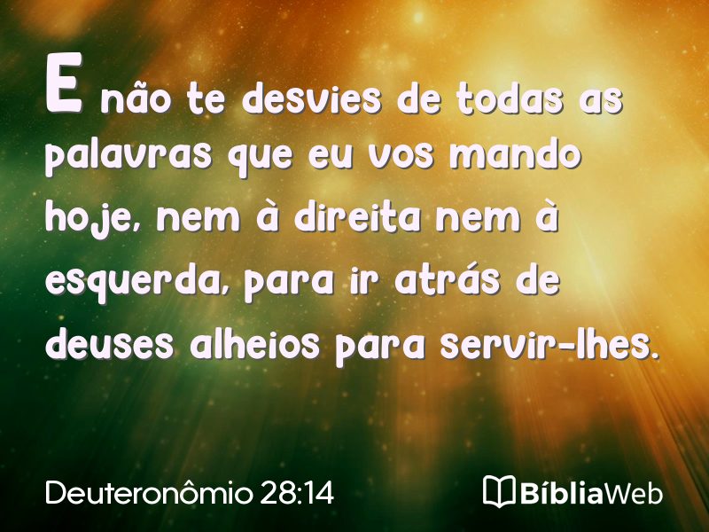 Deuteronômio 28:14 em imagem para compartilhar