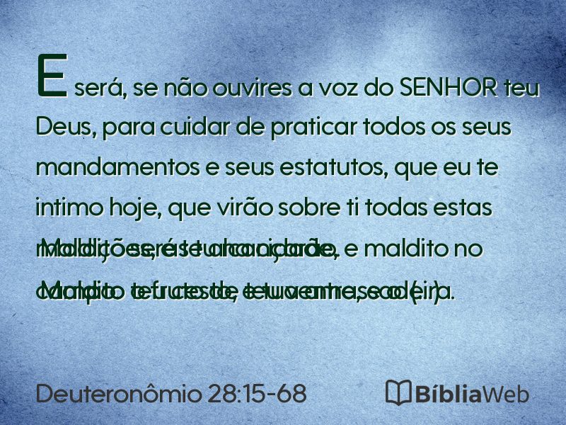 Deuteronômio 28:15-68 em imagem para compartilhar