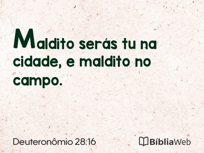 Deuteronômio 28:16 em imagem para compartilhar