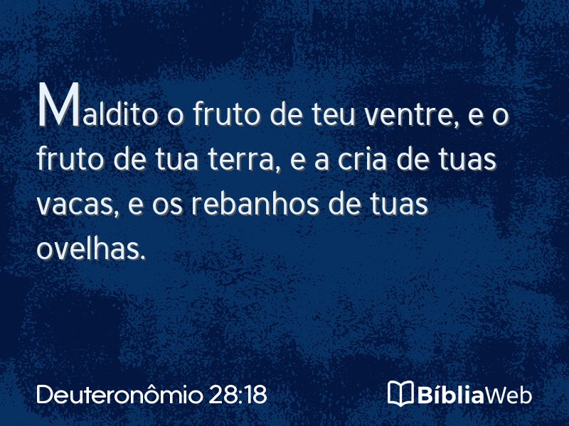 Deuteronômio 28:18 em imagem para compartilhar