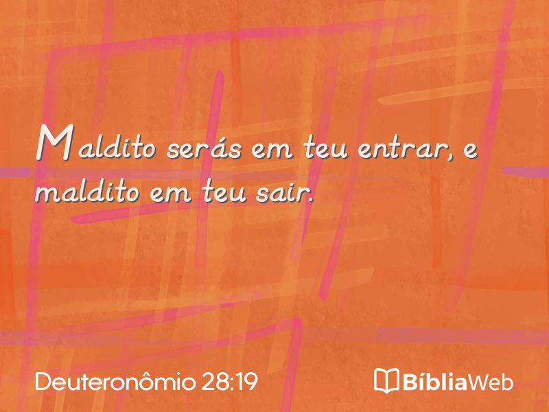 Deuteronômio 28:19 em imagem para compartilhar