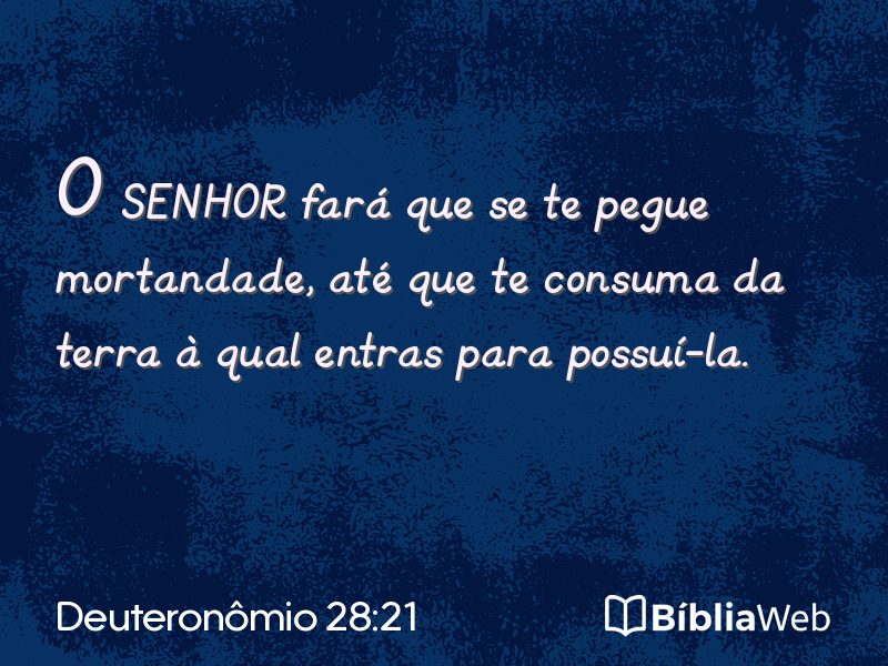 Deuteronômio 28:21 em imagem para compartilhar