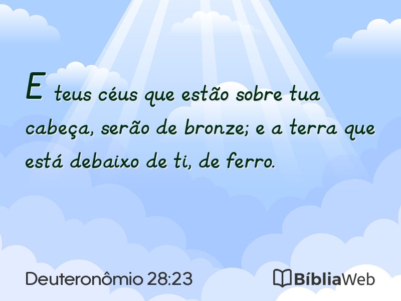 Deuteronômio 28:23 em imagem para compartilhar