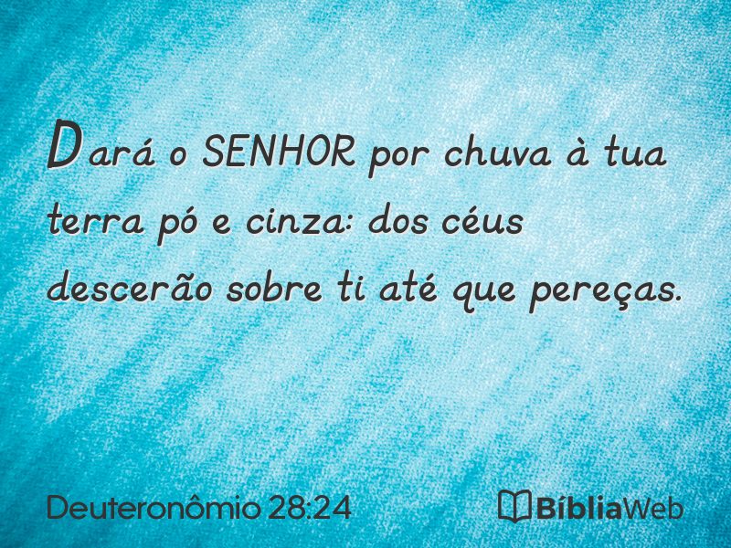 Deuteronômio 28:24 em imagem para compartilhar