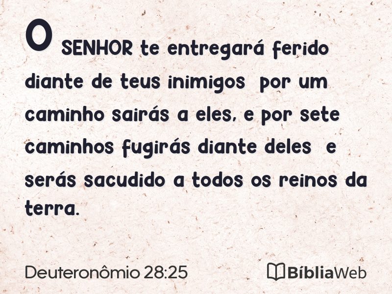 Deuteronômio 28:25 em imagem para compartilhar