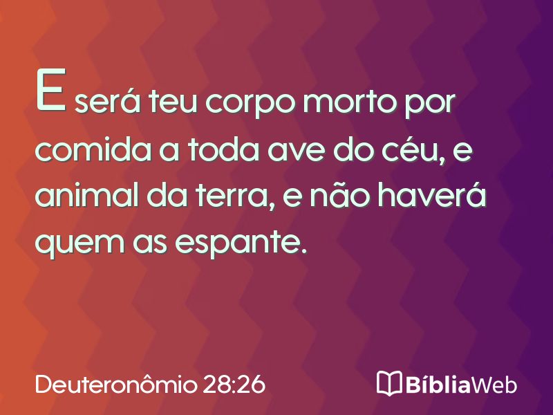 Deuteronômio 28:26 em imagem para compartilhar