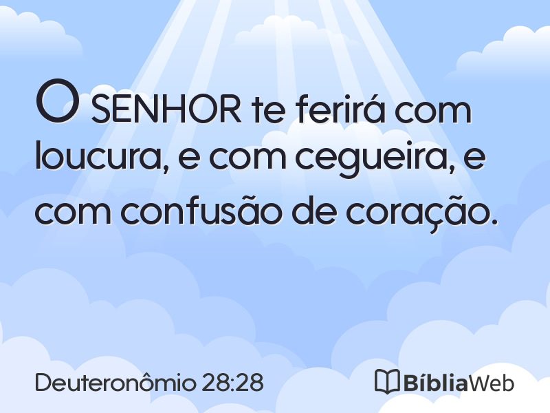 Deuteronômio 28:28 em imagem para compartilhar
