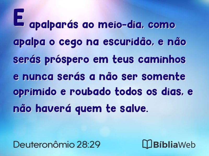 Deuteronômio 28:29 em imagem para compartilhar