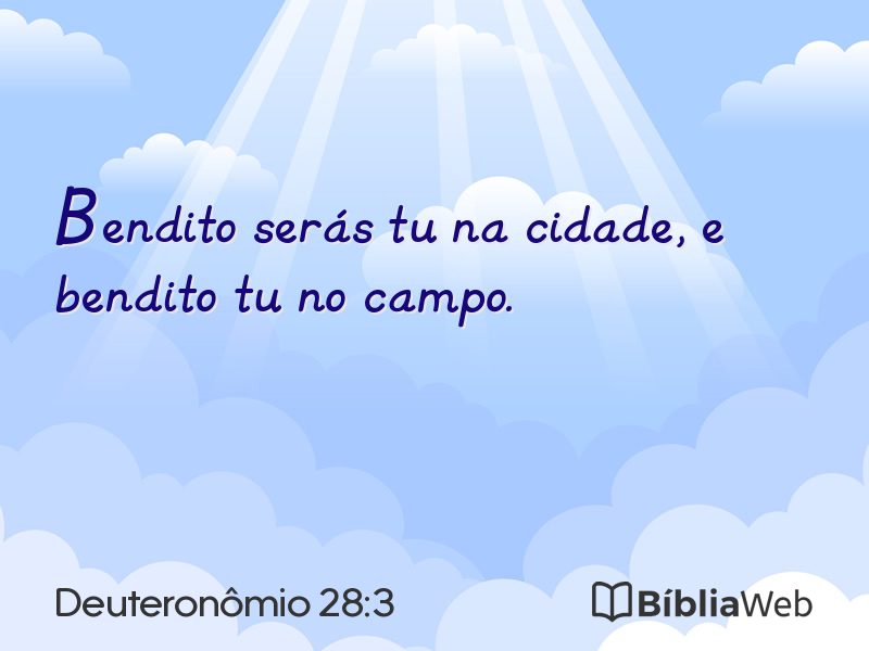 Deuteronômio 28:3 em imagem para compartilhar