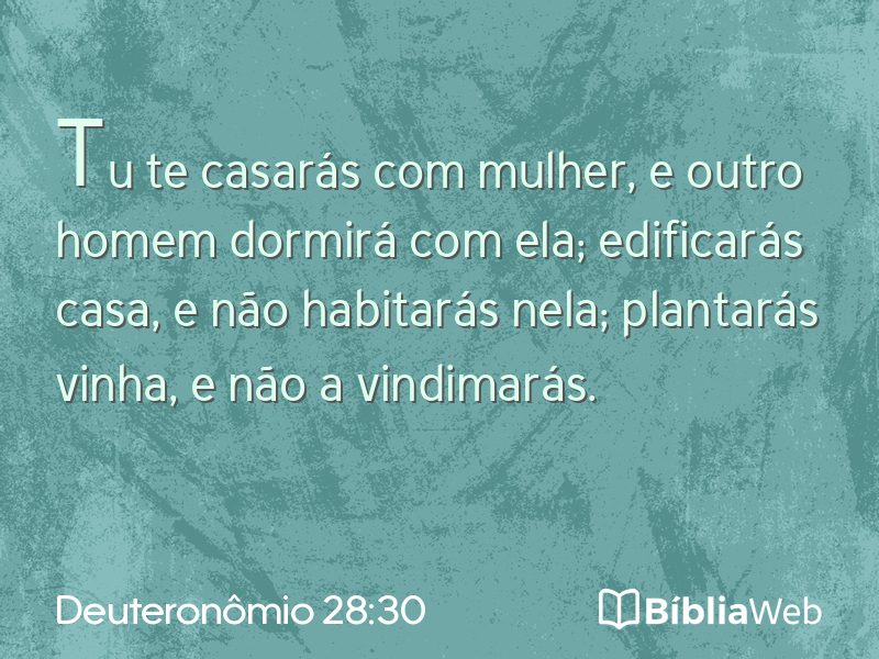 Deuteronômio 28:30 em imagem para compartilhar