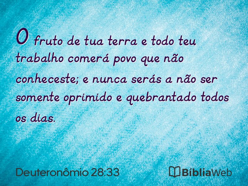Deuteronômio 28:33 em imagem para compartilhar