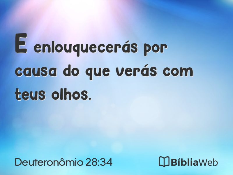 Deuteronômio 28:34 em imagem para compartilhar