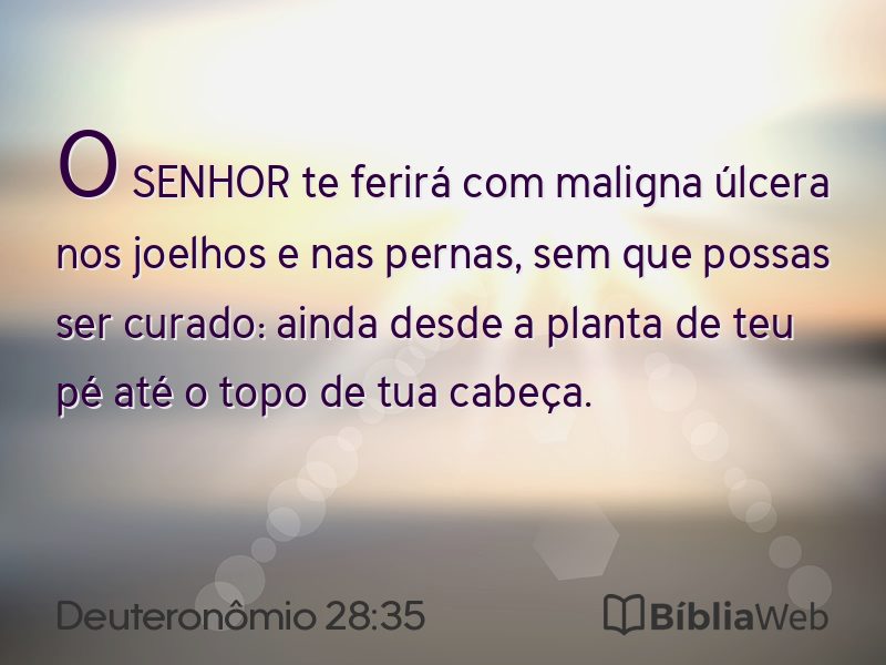 Deuteronômio 28:35 em imagem para compartilhar