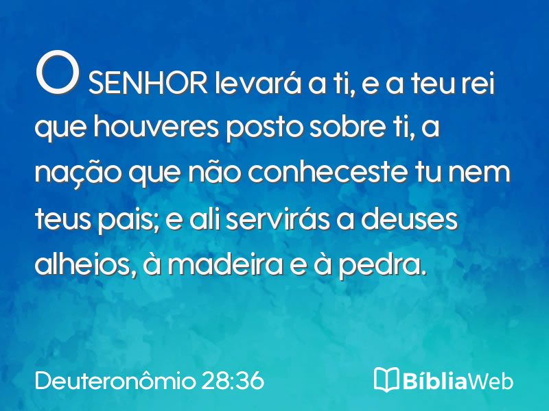 Deuteronômio 28:36 em imagem para compartilhar