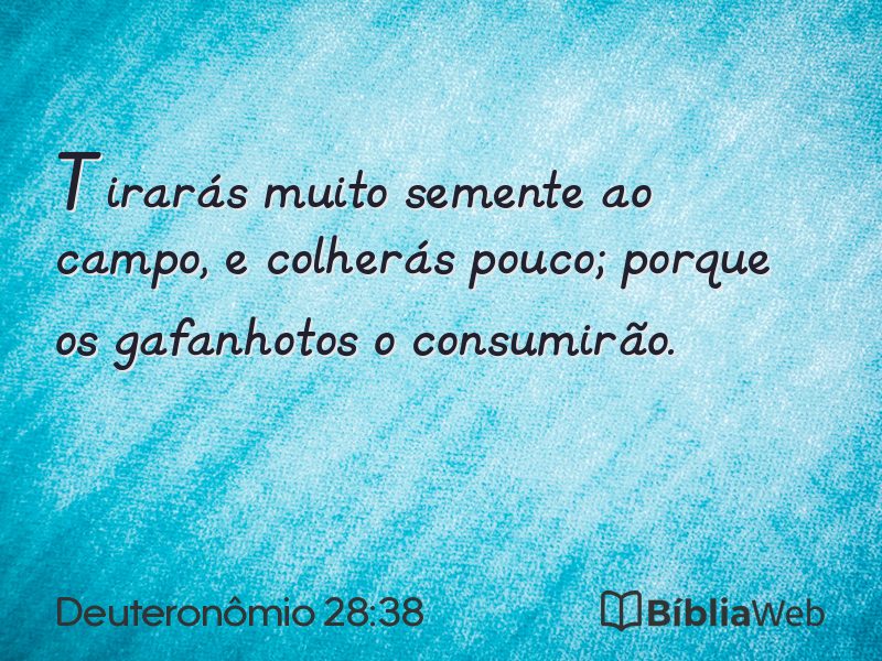 Deuteronômio 28:38 em imagem para compartilhar