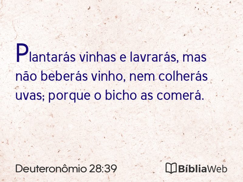 Deuteronômio 28:39 em imagem para compartilhar