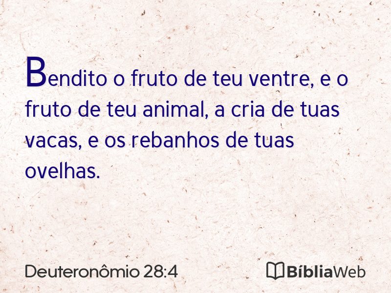 Deuteronômio 28:4 em imagem para compartilhar