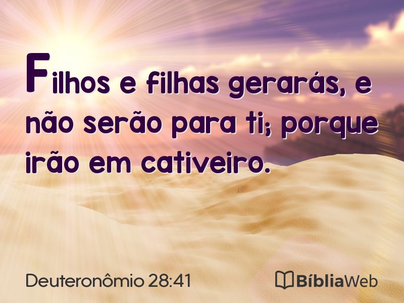 Deuteronômio 28:41 em imagem para compartilhar