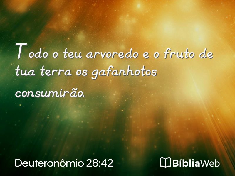 Deuteronômio 28:42 em imagem para compartilhar