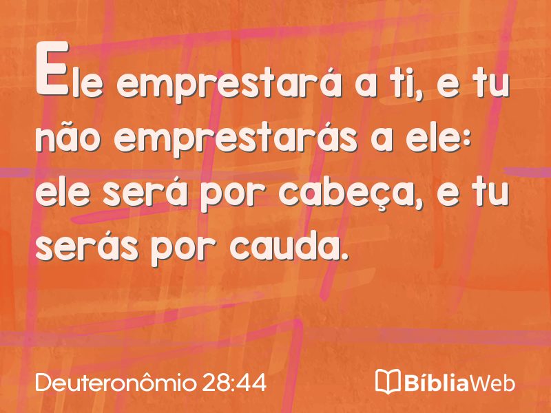 Deuteronômio 28:44 em imagem para compartilhar
