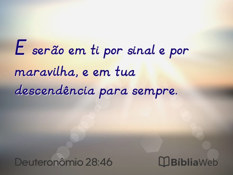 Deuteronômio 28:46 em imagem para compartilhar
