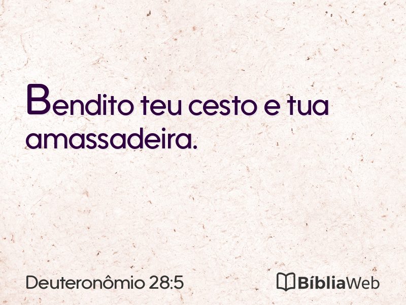 Deuteronômio 28:5 em imagem para compartilhar