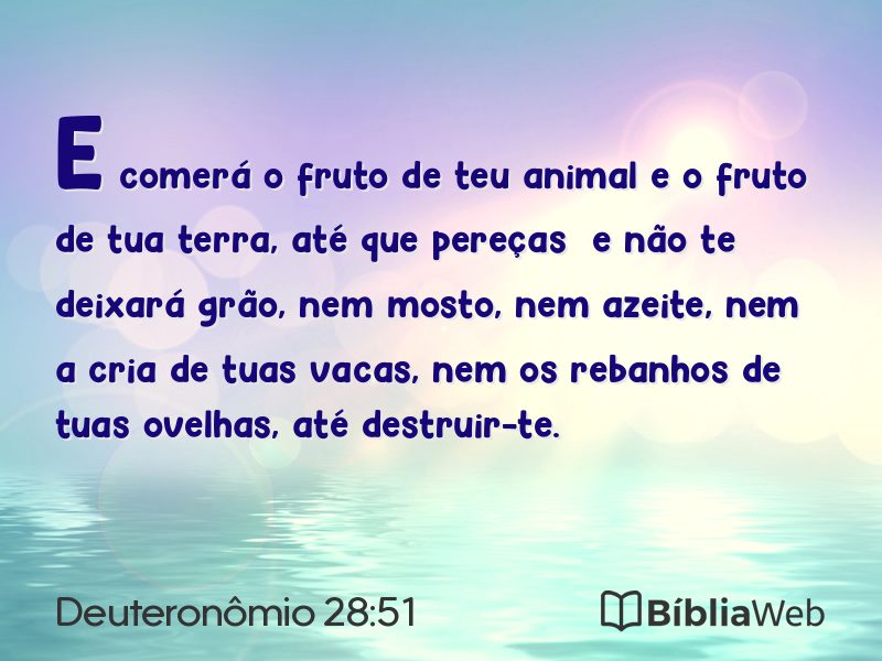 Deuteronômio 28:51 em imagem para compartilhar