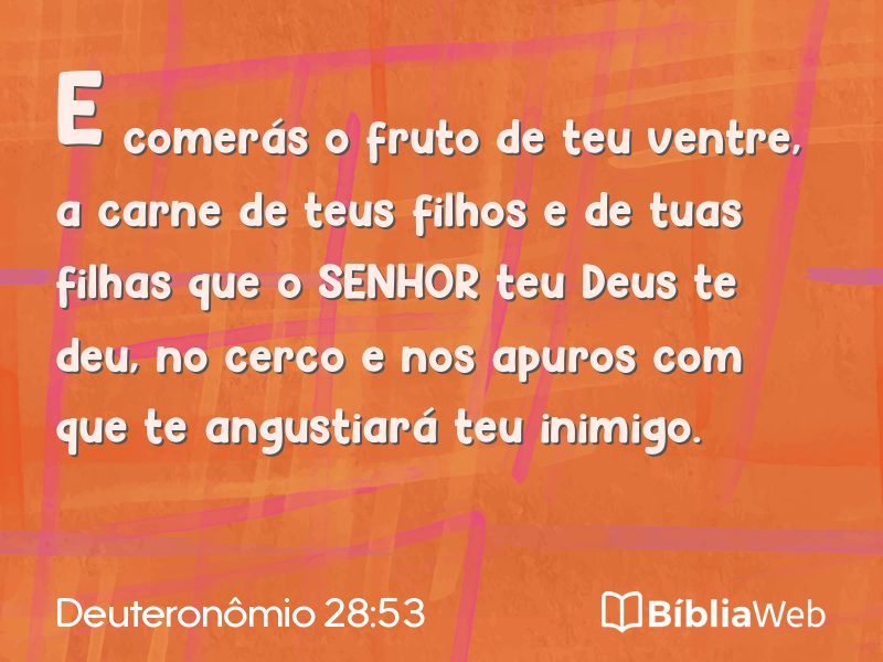 Deuteronômio 28:53 em imagem para compartilhar