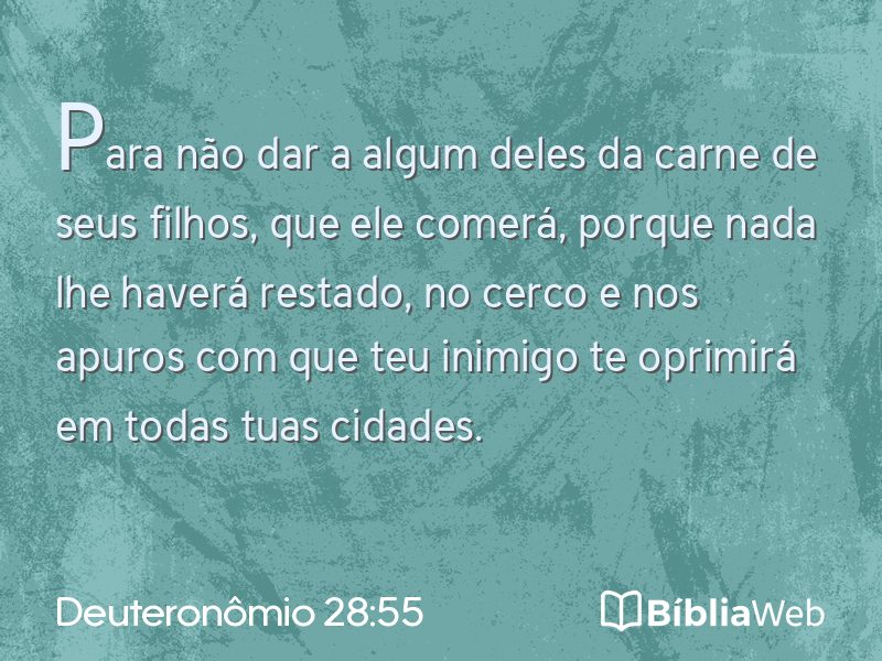 Deuteronômio 28:55 em imagem para compartilhar